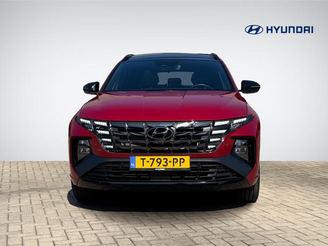 Hyundai TUCSON 1.6 T-GDI HEV N Line Sky | Panoramadak | Leder/Alcantara | 19'' Velgen | Navigatie | Camera | Stoelverwarming | Apple Carplay/Android Auto | Dodehoek | Rijklaarprijs!
