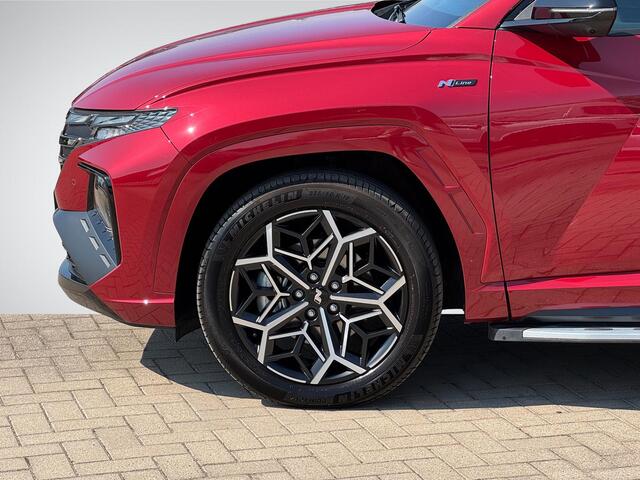 Hyundai TUCSON 1.6 T-GDI HEV N Line Sky | Panoramadak | Leder/Alcantara | 19'' Velgen | Navigatie | Camera | Stoelverwarming | Apple Carplay/Android Auto | Dodehoek | Rijklaarprijs!