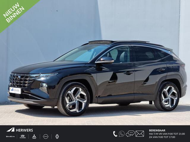 Hyundai TUCSON 1.6 T-GDI HEV Premium Sky 230PK Automaat / Fabrieksgarantie tot 22-01-2026 / Elektrische Achterklep / Elektrisch Schuif-/Kanteldak / Panoramadak / Lederen Bekleding / Achteruitrijcamera Rondomzicht / Navigatie / Android Auto/Apple Carplay / Cruise Con