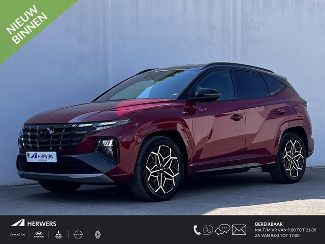 Hyundai TUCSON 1.6 T-GDI PHEV N Line 4WD / Dealer onderhouden / Trekgewicht 1.350 Kg / Accu SoH 100% / Camera / Adaptief CC / Stuur- en Stoelverwarming / Elektrische klep / Apple Carplay Android Auto /