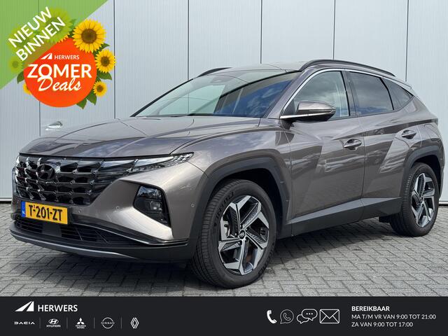 Hyundai TUCSON 1.6 T-GDI PHEV Premium 4WD trekgewicht geremd 1350 KG/ Apple Carplay Android Auto / Climate Control / 360 Camera / Parkeersensoren achter / Adaptie Cruise Control / Led verlichting / Stoelverwarming voor + achter/ Stuurverwarming/ Elektrische Achterkle