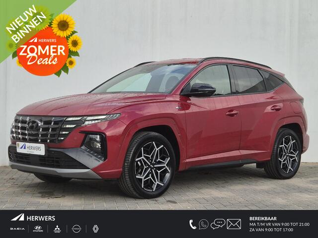 Hyundai TUCSON 1.6 T-GDI PHEV N Line 4WD Automaat / Apple Carplay Android Auto / Rondomzicht camera / Elektrische achterklep / Stuur-, Stoel en achterbankverwarming / Adaptief CC / Trekgewicht 1350 kg / Stoelventilatie /