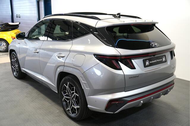 Hyundai TUCSON 1.6 T-GDI PHEV 195kW/265pk Aut6 N Line Sky 4WD PANORAMADAK + ADAPT.CRUISE + LANE ASSIST + KRELL AUDIO + DODEHOEK MELDER + STOELVERWARMING V&A + STUURVERWARMING + STOELVENTILATIE + NAVIGATIE + 360 CAMERA + PARKSENSOREN + 19" LM-VELGEN!!