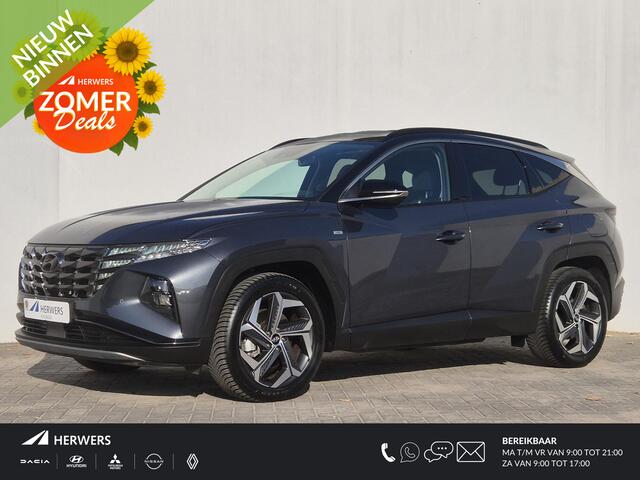 Hyundai TUCSON 1.6 T-GDI MHEV Premium Automaat / Apple Carplay Android Auto / Allseason banden / Stuur-, Stoel en Achterbankverwarming / Adaptief CC / Achteruitrijcamera / Stoelventilatie / Trekgewicht 1650 kg / Elektrische achterklep /