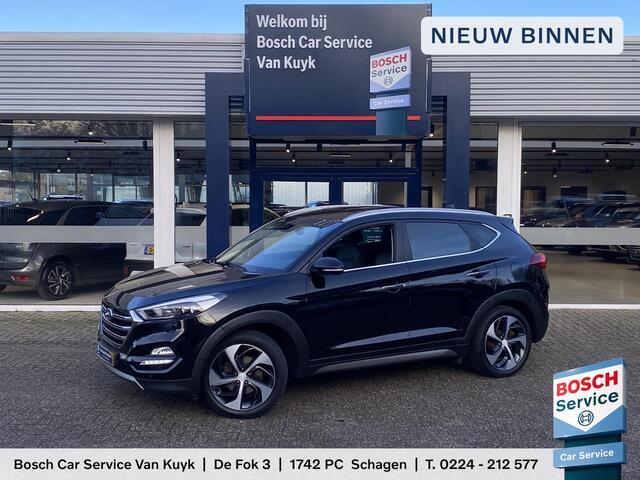 Hyundai TUCSON 1.6 T-GDi Premium 4WD / Automaat / NL-Auto / 1e-Eigenaar / Vol-Leder / Stoel-/Stuurverwarming / Stoelverkoeling / Trekhaak / Keyless / LED / Cruise-Control / Climate-Control / Stoelverwarming-Achter / DAB Radio-Bluetooth / Navi / PDC V+A / Camera-Achter /