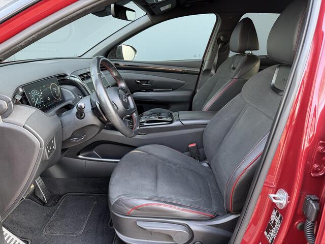 Hyundai TUCSON 1.6 T-GDI PHEV N Line 4WD / tot 10-2026 Fabrieksgarantie / Dealer onderhouden / Trekgewicht 1.350 Kg / Accu SoH 100% / Camera / Adaptief CC / Stuur- en Stoelverwarming / Elektrische klep / Apple Carplay Android Auto /