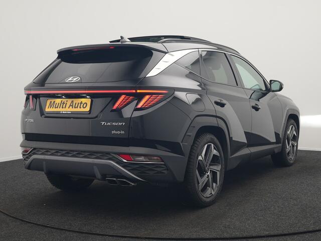 Hyundai TUCSON 1.6 T-GDI Premium Sky 4WD Plug In Hybrid 265pk Dealer O.H. PHEV | Panodak | Adaptive Cruise | Camera | Krell Audio | Lederen Sportstoelen Memory & Ventilatie | Stoelen & Stuur Verwarmd | Keyless | Blis | Navigatie | DAB |