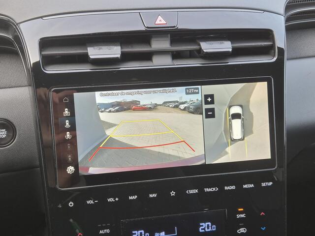 Hyundai TUCSON 1.6 T-GDI PHEV N Line Sky 4WD Automaat / Accu SOH 100% / Dealer onderhouden / Stuur- Stoel & Achterbankverwarming / Trekgewicht 1350 kg / Elektrische achterklep / Glazen schuif- en kanteldak / Rondomzicht camera / Adaptief cruise control /