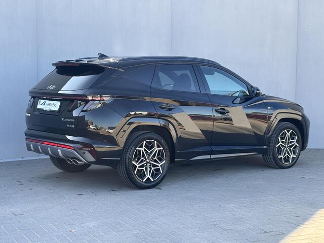 Hyundai TUCSON 1.6 T-GDI HEV 230pk N Line Edition Automaat / Fabrieksgarantie tot 03-2029 / Dealer onderhouden / Trekgewicht 1650 kg / Stoelverwarming / Achteruitrijcamera / cruise control adaptief / Climate control/ Keyless Entry/Start /