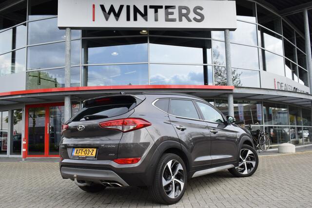 Hyundai TUCSON 1.6 T-GDi Premium 4WD Automaat | Trekhaak | Navigatie | Kantel/ Schuifdak | Stuur + Stoelverwarming | Camera | Leder |
