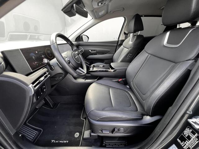 Hyundai TUCSON 1.6 T-GDI HEV Premium / Fabrieksgarantie tot 09-2029 / Dealer onderhouden / 1.360 kg Afn. trekhaak / Leder / Elektrische stoelen en klep / Stuur-, stoel- en achterbankverwarming / Stoelventilatie / Camera 360° /