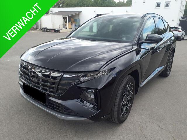 Hyundai TUCSON 1.6 T-GDI HEV N Line l Stoelventilatie, Elektrische stoel met geheugen, Elektrische kofferklep, 1e eigenaar, Half alcantara/leder, 19 inch, 1650 trekgewicht!