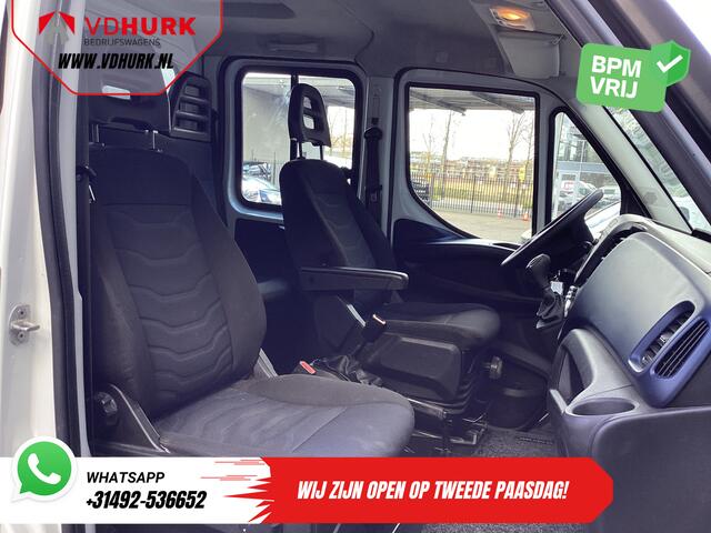 Iveco DAILY 35C14D 2.3 140 pk Aut. ZF DC Dubbel Cabine 6Pers./ Kipper/ Pick Up/ Open Laadbak/ 3.5t Trekverm./ Dubbel Lucht/ Gev.Stoel/ Climate/ Zwaailamp/ Cruise