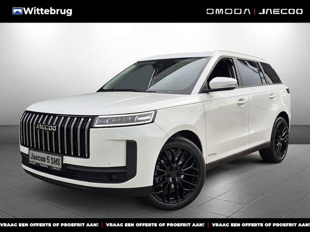 Jaecoo 5 1.5 T-GDi SHS-H Exclusive Full Hybride Automaat met 20 Inch Lichtmetalen velgen, lederen bekleding, Navigatie en Camera Direct leverbaar!