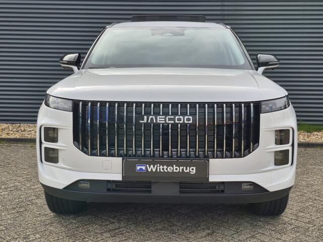Jaecoo 7 1.5 GDI SHS-P Exclusive met 1500 KG trekgewicht, 1200 KM RANGE Navigatie, Elektrische achterklep, Luxe lederen bekleding en 7 jaar garantie Uit voorraad leverbaar!