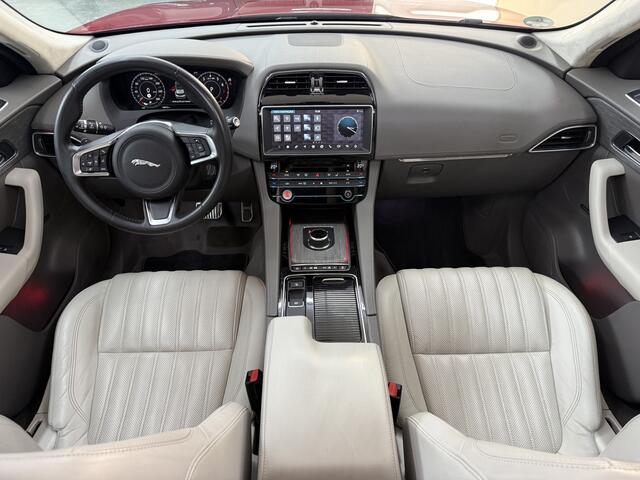 Jaguar F-PACE 2.0t AWD Prestige, 300Pk, 2018, 2de eigenaar, Dealer onderhouden, Alcantara hemel, Volledig leder, Digitale tellers, Afneembare trekhaak, 20" Velgen, Navigatie, Applecarplay, Stoelverwarming,