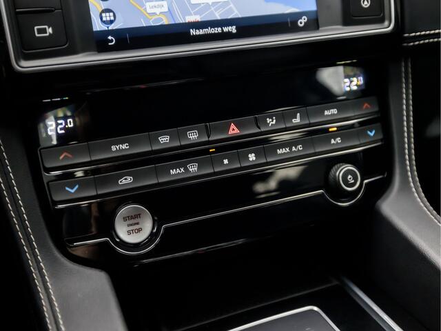 Jaguar F-PACE 2.0 Portfolio R-Sport AWD 20d 180Pk Automaat (NAVIGATIE, KEYLESS, CAMERA, GETINT GLAS, STUUR/STOELVERWARMING, LEDEREN SPORTSTOELEN, XENON, LANE ASSIST, NIEUWSTAAT)