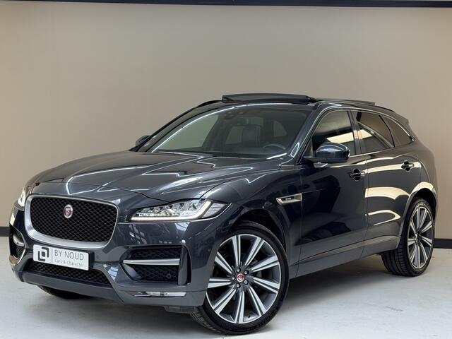 Jaguar F-PACE 2.0 R-Sport AWD 25t, 250Pk, 2017, 1ste eigenaar, Dealer onderhouden, Panoramadak, Trekhaak, Climate control, Cruise control, Camera, Stoelverwarming, LED koplampen, 22" velgen,
