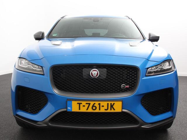 Jaguar F-PACE 5.0 V8 AWD SVR 551 pk Panorama dak Meridian sound Premium Pack Light Pack ACC Leder ADS 360 Camera Cruise control Parkeersensoren Elektrische kofferklep