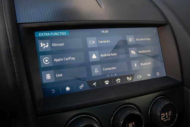 Jaguar F-TYPE 2.0T 300pk RWD R-Dynamic | NL Auto | BTW | Sportuitlaat | Lane Assist | Stuurverwarming | Glasdak | RWD | Led | Camera | Memory | Apple & Android Carplay | P300 |19"| Dealer Onderhouden.