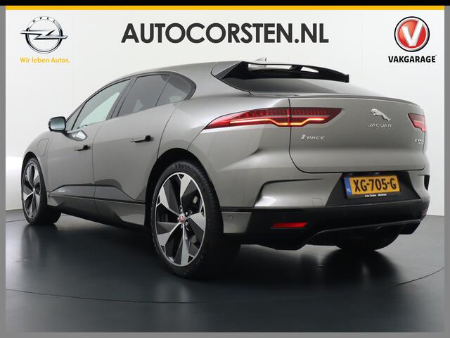 Jaguar i-Pace EV400 First Edition HSE 90kWh AWD Luchtvering Meridian®-Surround Audio Leder Memory Panoramadak 360°Camera Adap.Cruise Apple Carplay Android Auto Lmv 22" DAB Bluetooth Led Stuur-Stoel-Achterbank-Voorruitverwarming Elek.Achterklep Zeer compleet, nieuwprijs