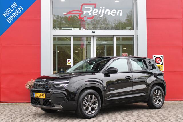 Jeep Avenger LONGTITUDE 156PK 54 kWh | NAVIGATIE | DRAADLOZE APPLE CARPLAY/ANDROID AUTO | KEYLESS ENTRY/START | CRUISE CONTROL | PARKEERSENSOREN ACHTER | DAB+ RADIO | CLIMATE CONTROL | DRAADLOZE TELEFOONLADER | LED KOPLAMPEN |