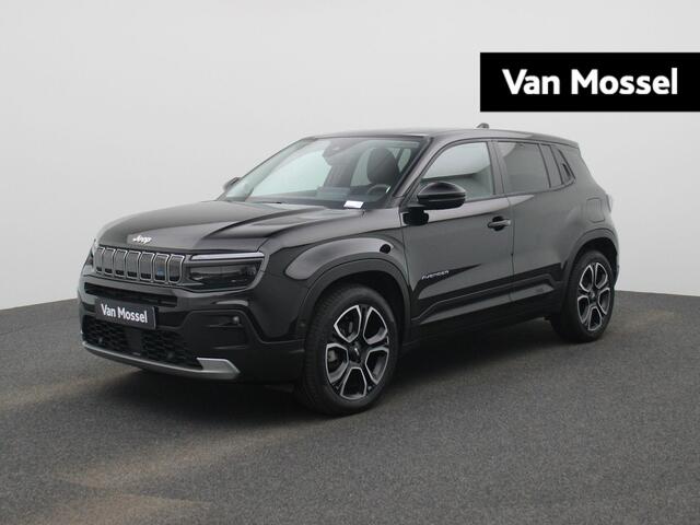 Jeep Avenger 54kWh 1st Edition | Elektr. bed. achterklep | Climate Control / ECC | Licht metalen velgen 18 inch | Cruise control Adaptive | Navigatie | Half lederen bekleding | Stoelverwarming | LED koplampen | Park Distance Control voor en achter | Achteruitrijcamera
