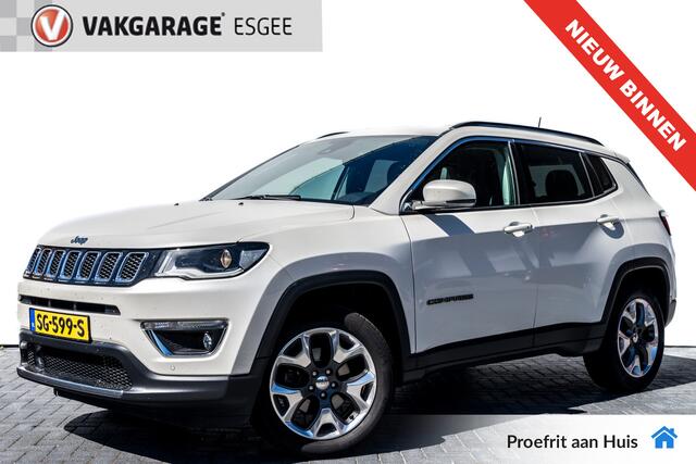 Jeep COMPASS 1.4 170 PK MultiAir Limited 4x4 AUTOMAAT RIJKLAAR | Leer zwart | PDC V/A | Trekhaak | Navigatie |