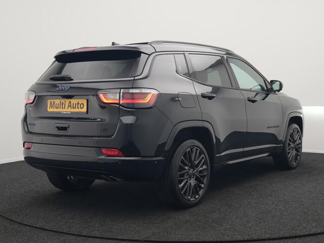 Jeep COMPASS 4xe 190 Plug In Hybrid Electric S 240pk Dealer O.H PHEV | Panodak | Adaptive Cruise | Lederen Sportstoelen Memory & Ventilatie | Apple Carplay | Keyless | Stuur Verwarmd | Navigatie | Blis | Virtual | DAB |