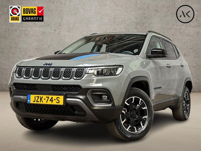 Jeep COMPASS 4xe 240 Plug-in Hybrid Electric Trailhawk 240Pk Automaat (PANORAMADAK, NARDO GREY, VIRTUAL COCKPIT, APPLE CARPLAY, CAMERA, LEDER, ADAPTIVE CRUISE, GETINT GLAS, NIEUWSTAAT)