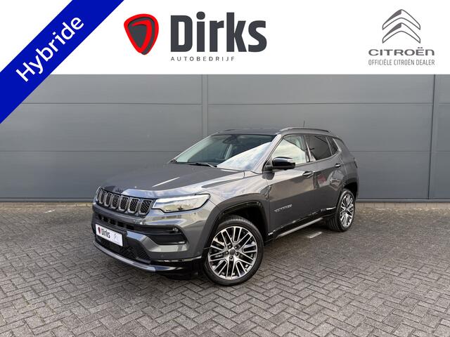 Jeep COMPASS 1.5T e-Hybrid Summit (Leder incl verwarming/koeling/geheugen - Elektrische Klep - Adaptieve Cruise Controle - LED - Keyless Entry - 360gr Camera - Navigatie - Apple Carplay)
