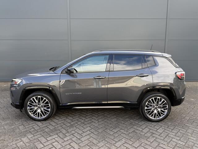Jeep COMPASS 1.5T e-Hybrid Summit (Leder incl verwarming/koeling/geheugen - Elektrische Klep - Adaptieve Cruise Controle - LED - Keyless Entry - 360gr Camera - Navigatie - Apple Carplay)