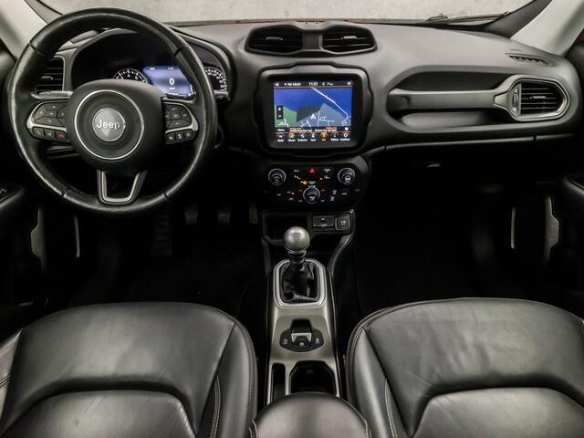 Jeep RENEGADE 1.0T Limited (PANORAMADAK, APPLE CARPLAY, GROOT NAVI, STUUR/STOELVERWARMING, GETINT GLAS, LEDEREN SPORTSTOELEN, ADAPTIVE CRUISE, KEYLESS, NIEUWE APK, NIEUWSTAAT)