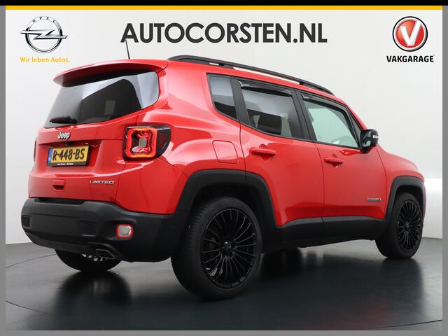 Jeep RENEGADE T120pk Navi Camera Apple Carplay Android Auto Achteruitrij-Assist Dodehoek-detectie Park-Assist PDC-A+V 19" DAB U-Connect Live 8,4" Keyless Pdc 80th Anniversary Regen-Lichtsensor Led Blindspot monitoring Lane Assist Dim.Binnenspiegel Lmv Privacy Glas Blue