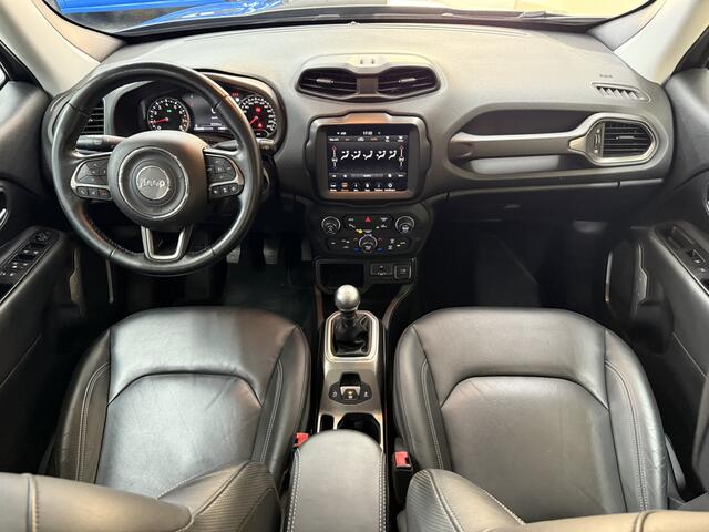 Jeep RENEGADE 1.0T Limited, 120Pk, 2018, 1ste eigenaar, Volledig leder, Climate control, Cruise control, Navigatie, Parkeersensoren, Achteruitrijcamera, LED Koplampen, DAB radio,
