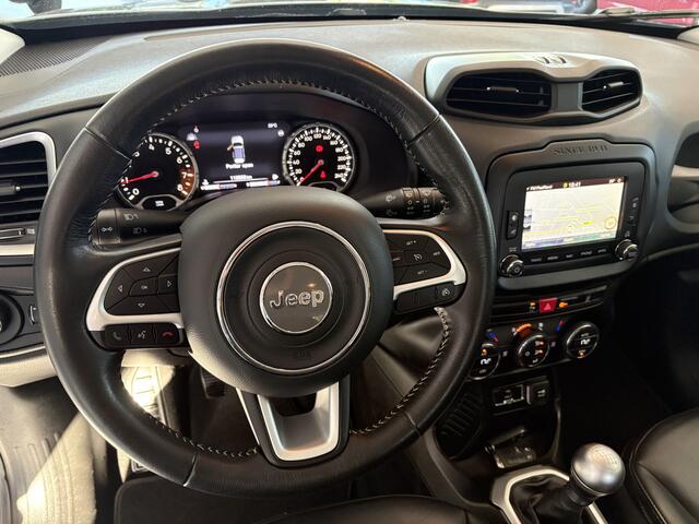 Jeep RENEGADE 1.4 MultiAir Limited Airco - Cruise control - Parkeersensoren - Dakrails - Navigatie - Stuur multifunctioneel - Lederen bekleding - Licht metalen velgen 17 inch - Mistlampen - Start/stop systeem - Elektrische ram