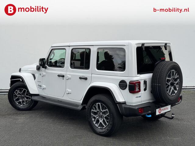 Jeep WRANGLER Unlimited 4xe 380PK Sahara 4X4 Hybride Trekhaak 1.587kg | Leer | Achteruitrijcamera | Adaptive Cruise Control | Apple CarPlay | Stuur/Stoelverwarming