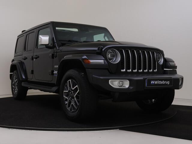 Jeep WRANGLER Unlimited 4xe 380PK Sahara Leder Interieur | 4 X 4 | Trekhaak | Parkeerhulp | Cabrio soft top