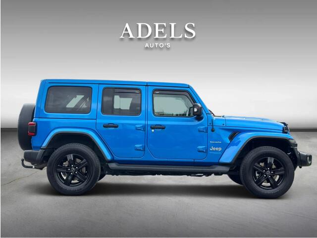 Jeep WRANGLER Unlimited 4xe 380 Sahara Trekhaak ACC Leer Camera Treeplanken