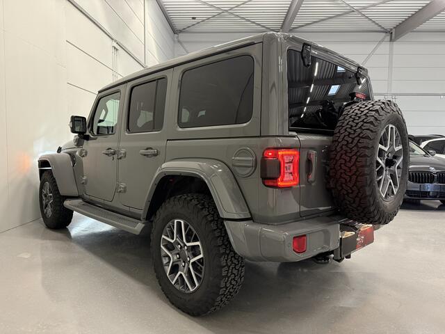 Jeep WRANGLER Unlimited 4xe 380 Sahara SkyOne STING-GREY/CUSTOM PPW EDITION/ZWART-LEER/CAMERA/LED/ALPINE-AUDIO/ACC/STOEL&STUURVERW/AFN.TREKHAAK/UNIEK AUTO/ONE OF A KIND/BTW-AUTO