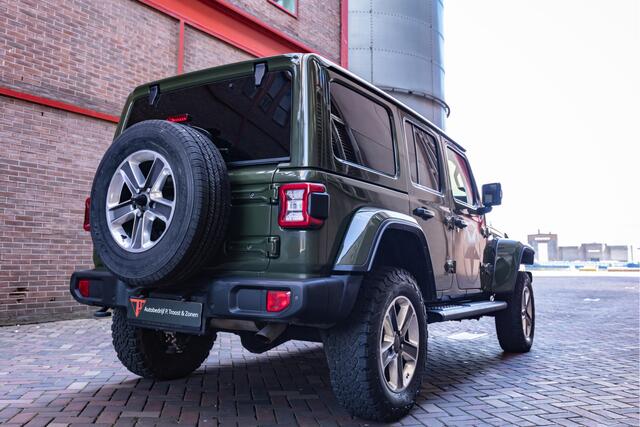 Jeep WRANGLER Unlimited 4xe 380 Sahara 80th Anniversary Trekhaak/Camera voor+achter/Apple carplay/Stoelverwarming/Stuurverwarming/Lederen bekleding/Adaptieve Cruise control/Keyless/Navigatie