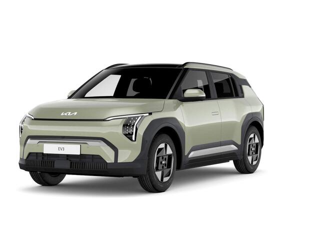KIA EV3 Plus 58.3 kWh | Levering Mei | Navi | 17" | Adapt. Cruise | Clima | PDC | Dakrails | Stoel&Stuurverw. | Priv Glass | BSM | Private Lease ¤ 516,- Actie !