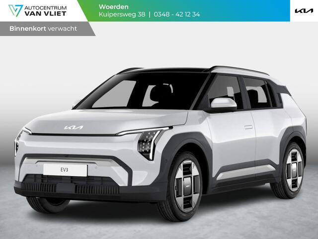 KIA EV3 Plus Advanced 58.3 kWh | Levering Juni | Navi | 19" | Adapt. Cruise | Clima | Schuif/Kanteldak | Stoel&Stuurverw. | Priv Glass | BSM | Harman Kardon | Private Lease ¤ 581,- Actie !
