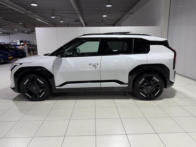 KIA EV3 GT-PlusLine 81.4 kWh Auto vol luxe! Schuif-/kanteldak, trekhaak, V2L, 360° camera, stoelverwarming, navigatie, Apple CarPlay/Android Auto, NL-auto,