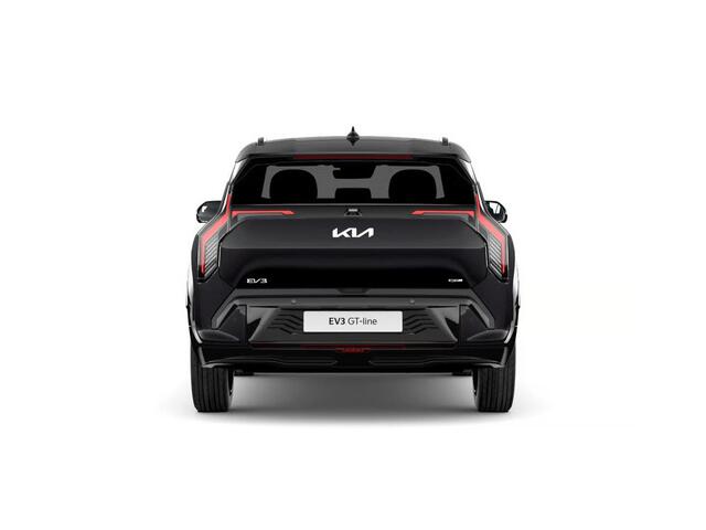 KIA EV3 GT-PlusLine 81.4 kWh | Actieprijs* | Navi. | Clima. | Adapt. Cruise. | Stoel&Stuur Verwarming | Glazen Kanteldak | Harman Kardon | Vegan Lederen Stoelbekleding 'GT-Line | Slimme Parkeerassistentie | Dodehoekcamera