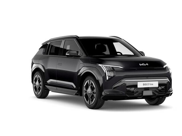 KIA EV3 GT-PlusLine 81.4 kWh | Actieprijs* | Navi. | Clima. | Adapt. Cruise. | Stoel&Stuur Verwarming | Glazen Kanteldak | Harman Kardon | Vegan Lederen Stoelbekleding 'GT-Line | Slimme Parkeerassistentie | Dodehoekcamera