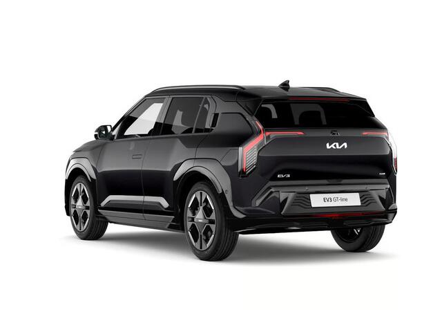 KIA EV3 GT-PlusLine 81.4 kWh | Actieprijs* | Navi. | Clima. | Adapt. Cruise. | Stoel&Stuur Verwarming | Glazen Kanteldak | Harman Kardon | Vegan Lederen Stoelbekleding 'GT-Line | Slimme Parkeerassistentie | Dodehoekcamera