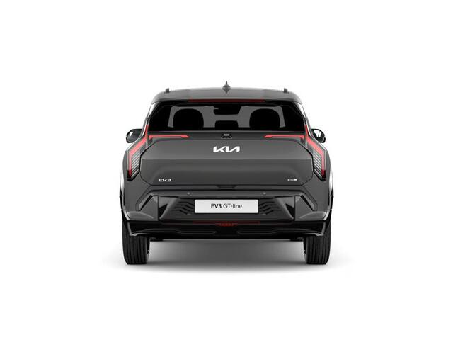 KIA EV3 GT-PlusLine 81.4 kWh | Actieprijs* | Navi. | Clima. | Adapt. Cruise. | Stoel&Stuur Verwarming | Glazen Kanteldak | Harman Kardon | Vegan Lederen Stoelbekleding 'GT-Line | Slimme Parkeerassistentie | Dodehoekcamera