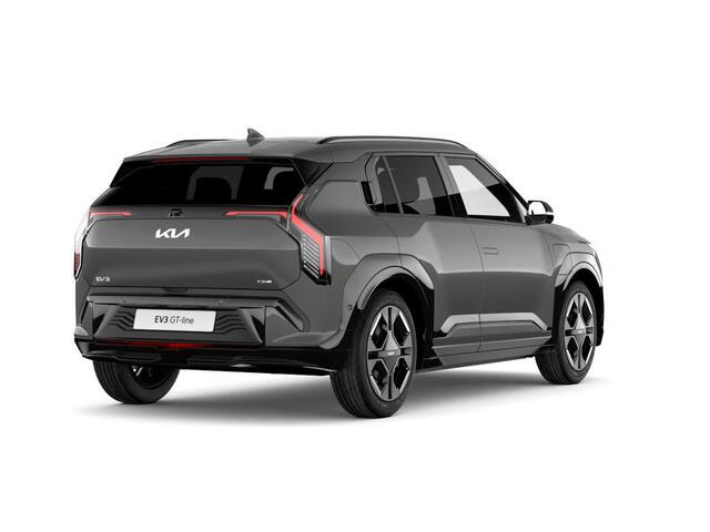 KIA EV3 GT-PlusLine 81.4 kWh | Actieprijs* | Navi. | Clima. | Adapt. Cruise. | Stoel&Stuur Verwarming | Glazen Kanteldak | Harman Kardon | Vegan Lederen Stoelbekleding 'GT-Line | Slimme Parkeerassistentie | Dodehoekcamera