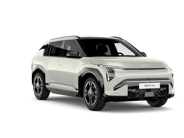 KIA EV3 GT-PlusLine 81.4 kWh | Actieprijs* | Navi. | Clima. | Adapt. Cruise. | Stoel&Stuur Verwarming | Glazen Kanteldak | Harman Kardon | Vegan Lederen Stoelbekleding 'GT-Line | Slimme Parkeerassistentie | Dodehoekcamera